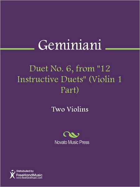 Duet No. 6, from "12 Instructive Duets" (Violin 1 Part)