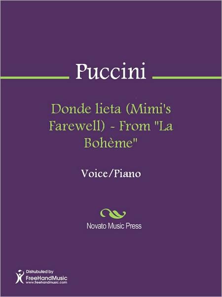Donde lieta (Mimi's Farewell) - From "La Boheme"