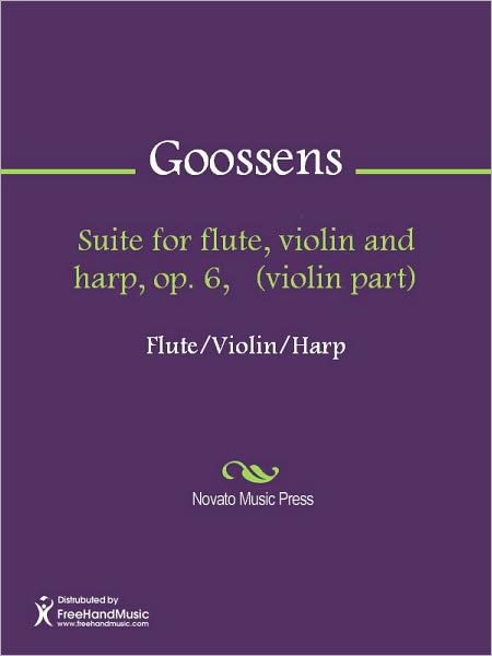 Suite for flute, violin and harp, op. 6, (violin part)