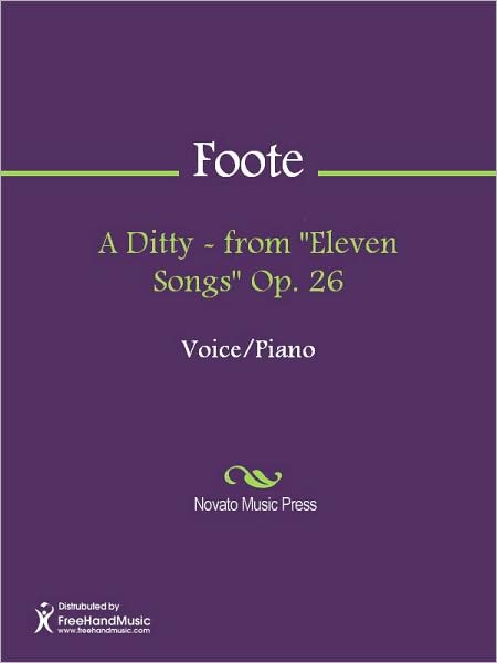 A Ditty - from "Eleven Songs" Op. 26