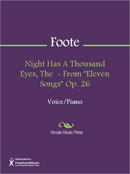 Night Has A Thousand Eyes, The - From "Eleven Songs" Op. 26