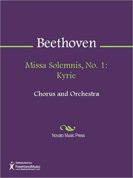 Missa Solemnis, No. 1: Kyrie