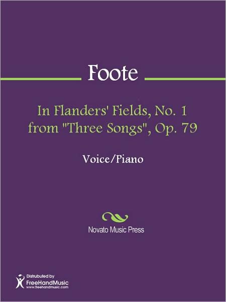 In Flanders' Fields, No. 1 from "Three Songs", Op. 79