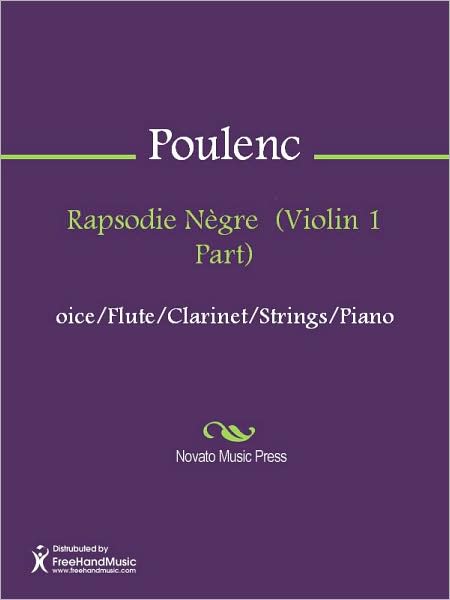 Rapsodie Negre (Violin 1 Part)