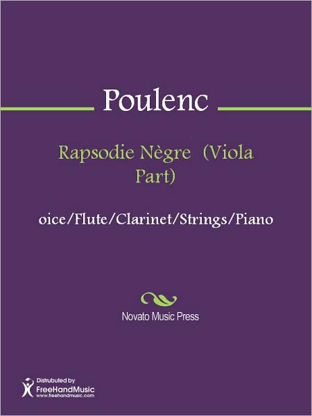 Rapsodie Negre (Viola Part)