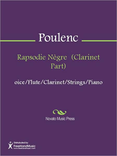 Rapsodie Negre (Clarinet Part)
