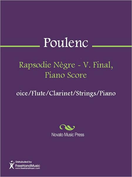 Rapsodie Negre - V. Final, Piano Score