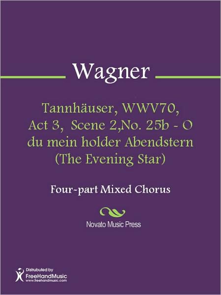 Tannhauser, WWV70, Act 3, Scene 2,No. 25b - O du mein holder Abendstern (The Evening Star)