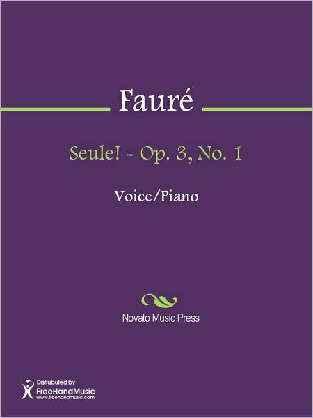 Seule! - Op. 3, No. 1