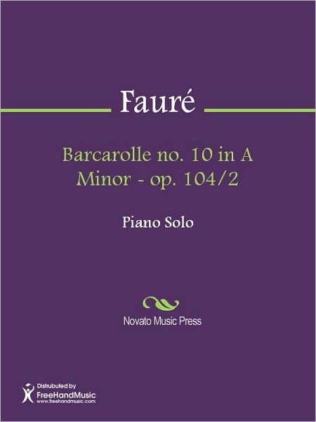Barcarolle no. 10 in A Minor - op. 104/2