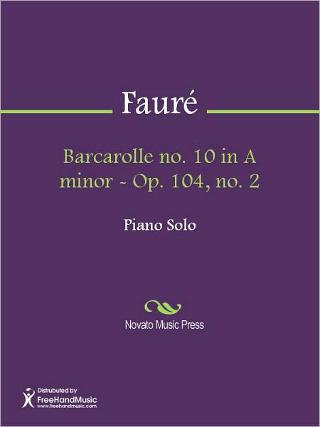 Barcarolle no. 10 in A minor - Op. 104, no. 2