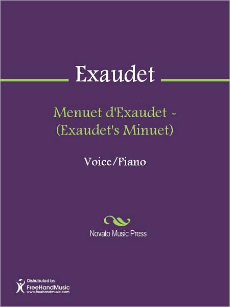 Menuet d'Exaudet - (Exaudet's Minuet)