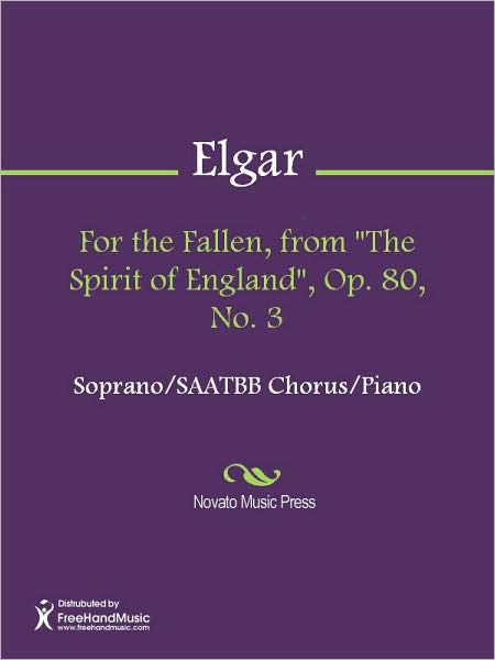 For the Fallen, from "The Spirit of England", Op. 80, No. 3
