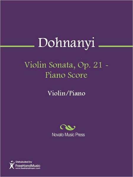 Violin Sonata, Op. 21 - Piano Score