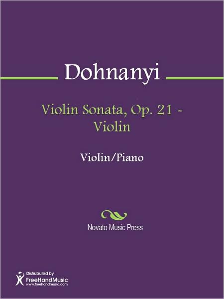 Violin Sonata, Op. 21 - Violin