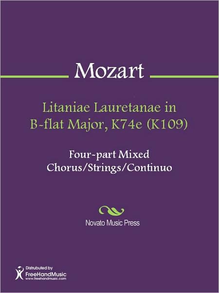 Litaniae Lauretanae in B-flat Major, K74e (K109)