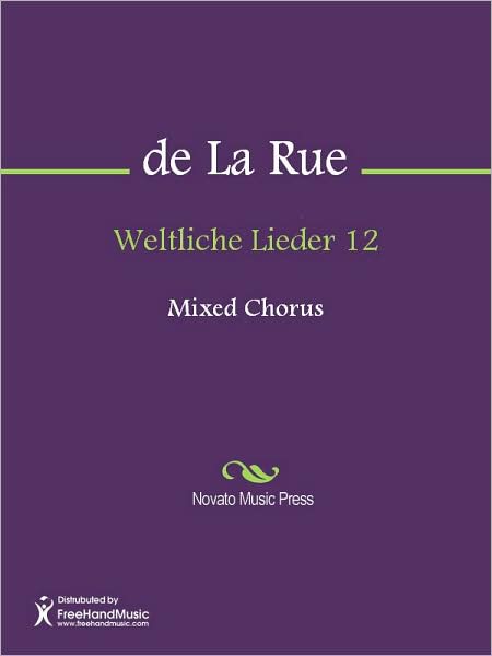 Weltliche Lieder 12