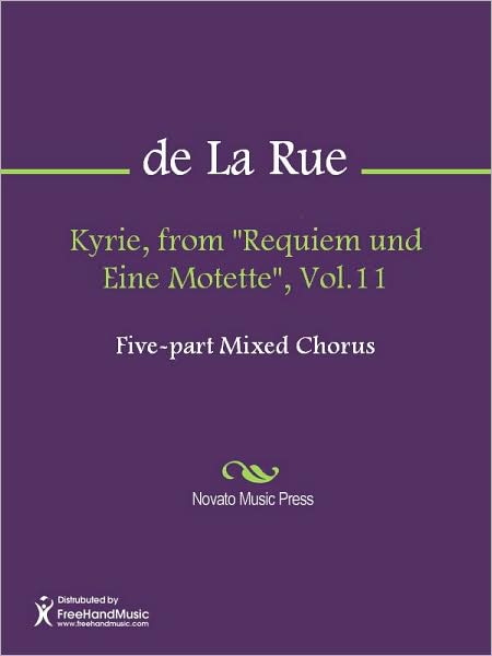 Kyrie, from "Requiem und Eine Motette", Vol.11