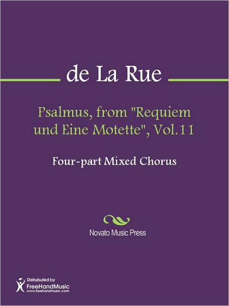 Psalmus, from "Requiem und Eine Motette", Vol.11