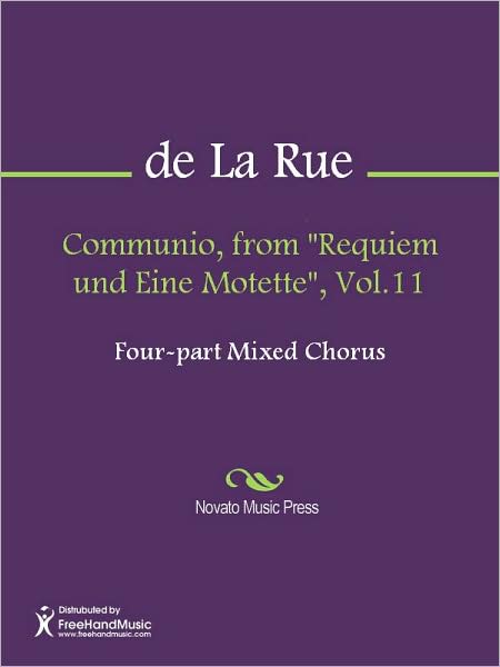 Communio, from "Requiem und Eine Motette", Vol.11