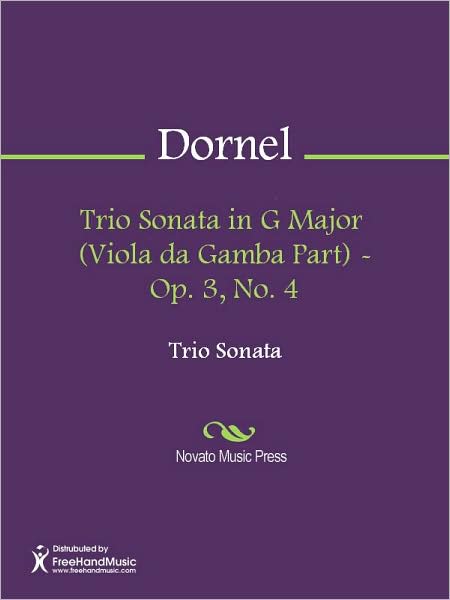 Trio Sonata in G Major (Viola da Gamba Part) - Op. 3, No. 4