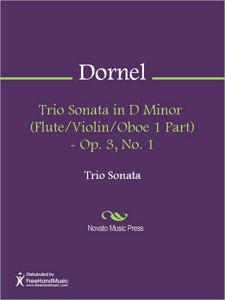 Trio Sonata in D Minor (Flute/Violin/Oboe 1 Part) - Op. 3, No. 1