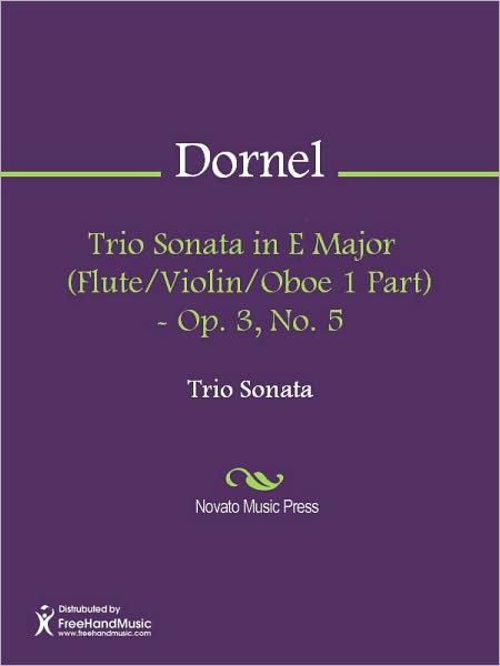 Trio Sonata in E Major (Flute/Violin/Oboe 1 Part) - Op. 3, No. 5