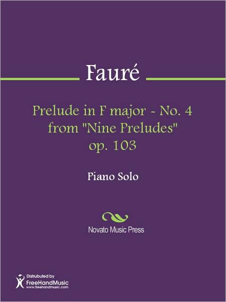 Prelude in F major - No. 4 from "Nine Preludes" op. 103