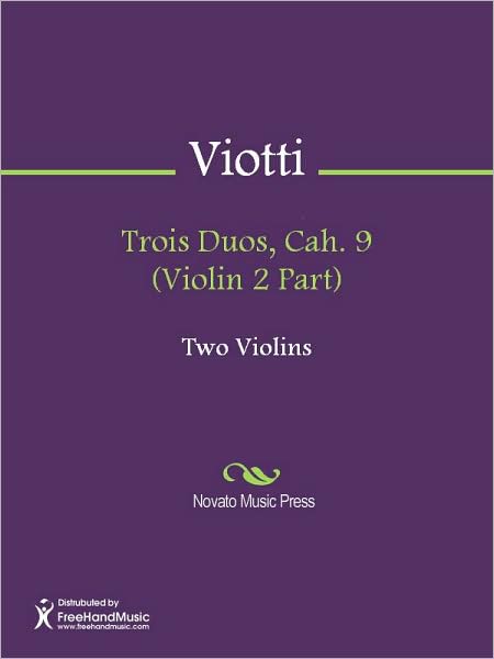 Trois Duos, Cah. 9 (Violin 2 Part)