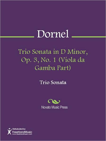 Trio Sonata in D Minor, Op. 3, No. 1 (Viola da Gamba Part)