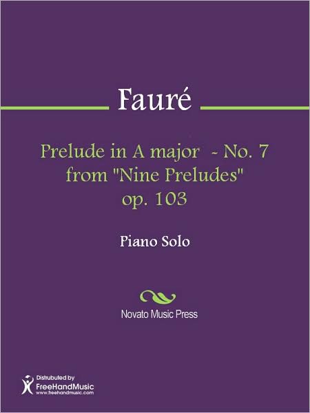 Prelude in A major - No. 7 from "Nine Preludes" op. 103