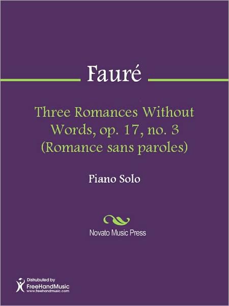 Three Romances Without Words, op. 17, no. 3 (Romance sans paroles)