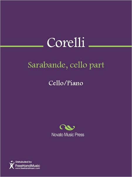 Sarabande, cello part
