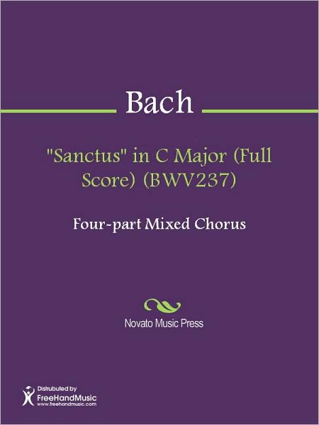 "Sanctus" in C Major (Full Score) (BWV237)