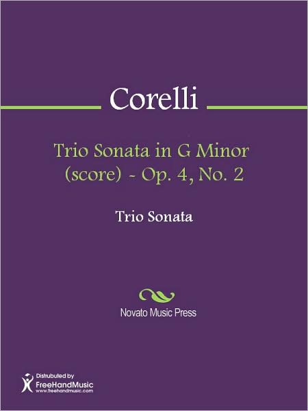 Trio Sonata in G Minor (score) - Op. 4, No. 2