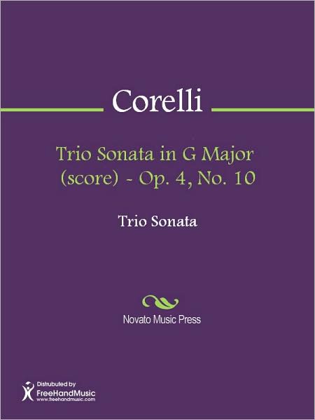 Trio Sonata in G Major (score) - Op. 4, No. 10
