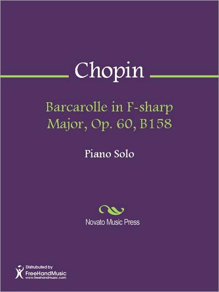 Barcarolle in F-sharp Major, Op. 60, B158