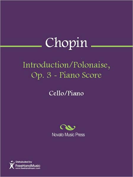 Introduction/Polonaise, Op. 3 - Piano Score