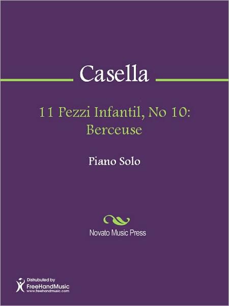 11 Pezzi Infantil, No 10: Berceuse