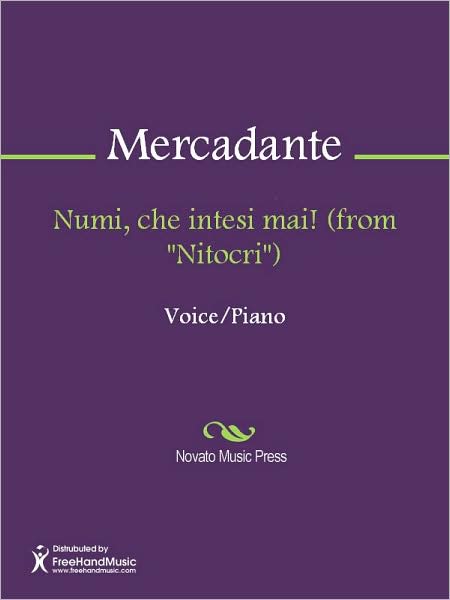 Numi, che intesi mai! (from "Nitocri")
