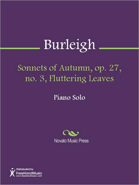 Sonnets of Autumn, op. 27, no. 3, Fluttering Leaves