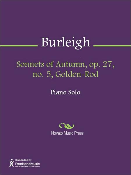 Sonnets of Autumn, op. 27, no. 5, Golden-Rod