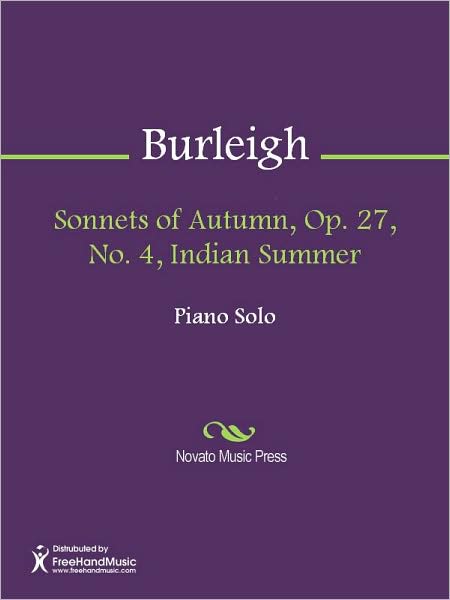 Sonnets of Autumn, Op. 27, No. 4, Indian Summer