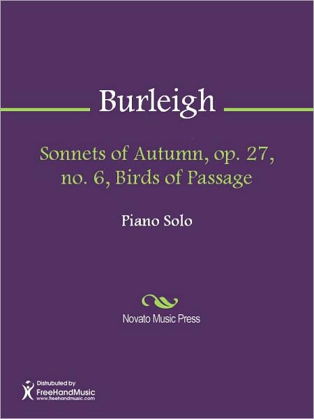 Sonnets of Autumn, op. 27, no. 6, Birds of Passage