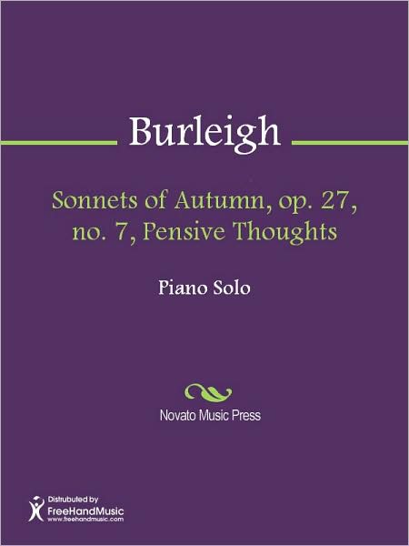 Sonnets of Autumn, op. 27, no. 7, Pensive Thoughts