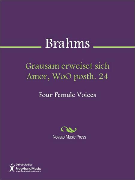 Grausam erweiset sich Amor, WoO posth. 24