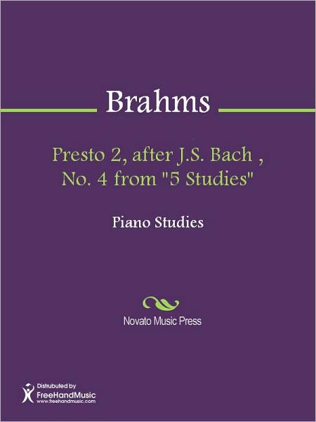 Presto 2, after J.S. Bach , No. 4 from "5 Studies"