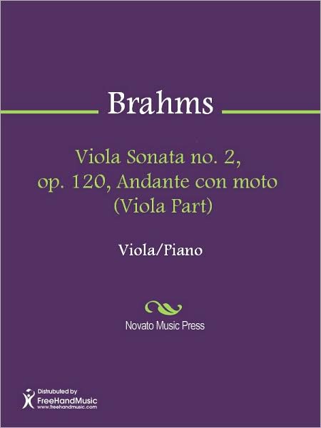 Viola Sonata no. 2, op. 120, Andante con moto (Viola Part)