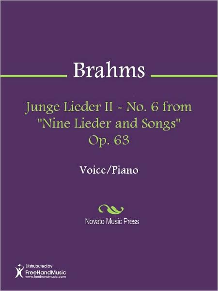 Junge Lieder II - No. 6 from "Nine Lieder and Songs" Op. 63