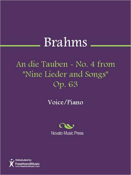 An die Tauben - No. 4 from "Nine Lieder and Songs" Op. 63